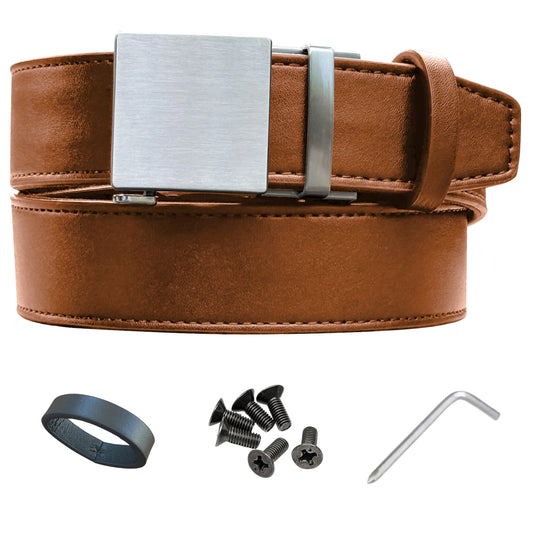 Stealth 1.0 Leather Gun Belt 1.5", Standard Up to 46" Waist, Walnut