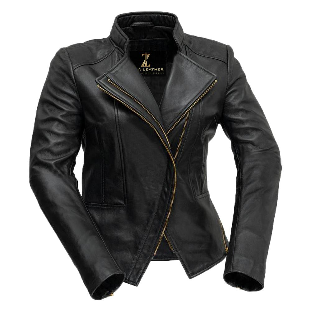 Alexie  Ladies Leather Blazer