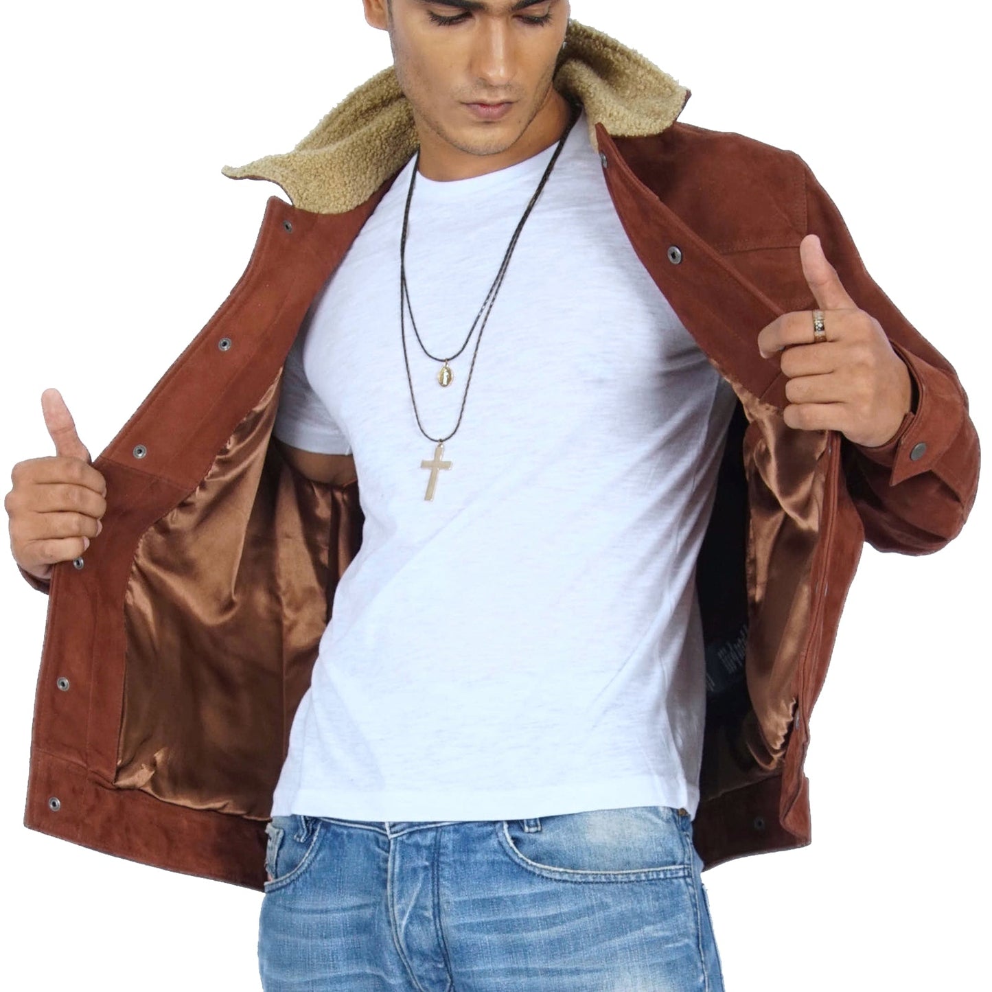 Avedo Vintage Brown Leather Jacket