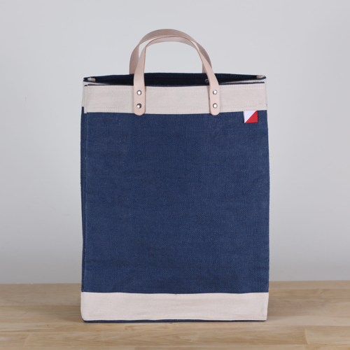 Bazaar Jute and Leather Tote Bag