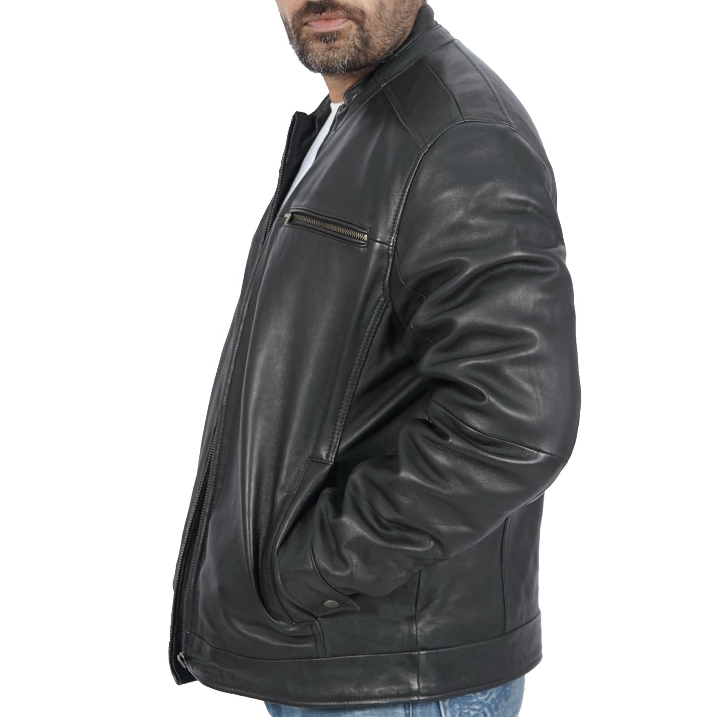 Bruce Black Leather Jacket