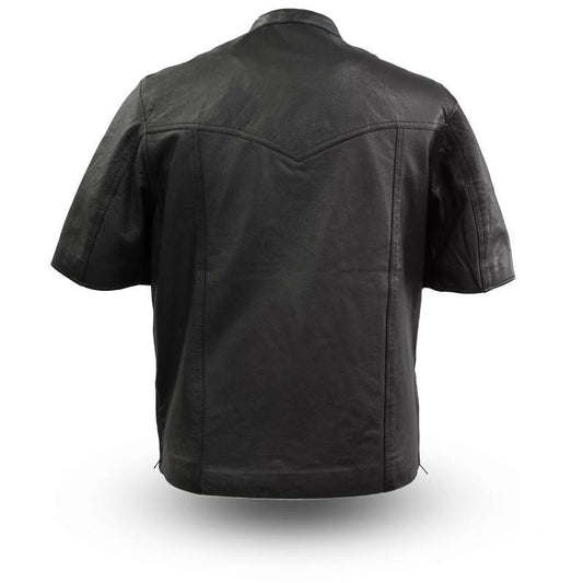 Renegade Men’s Short Sleeve Lightweight Leather Shirt