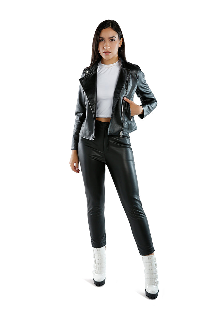 Faux Leather Biker Jacket