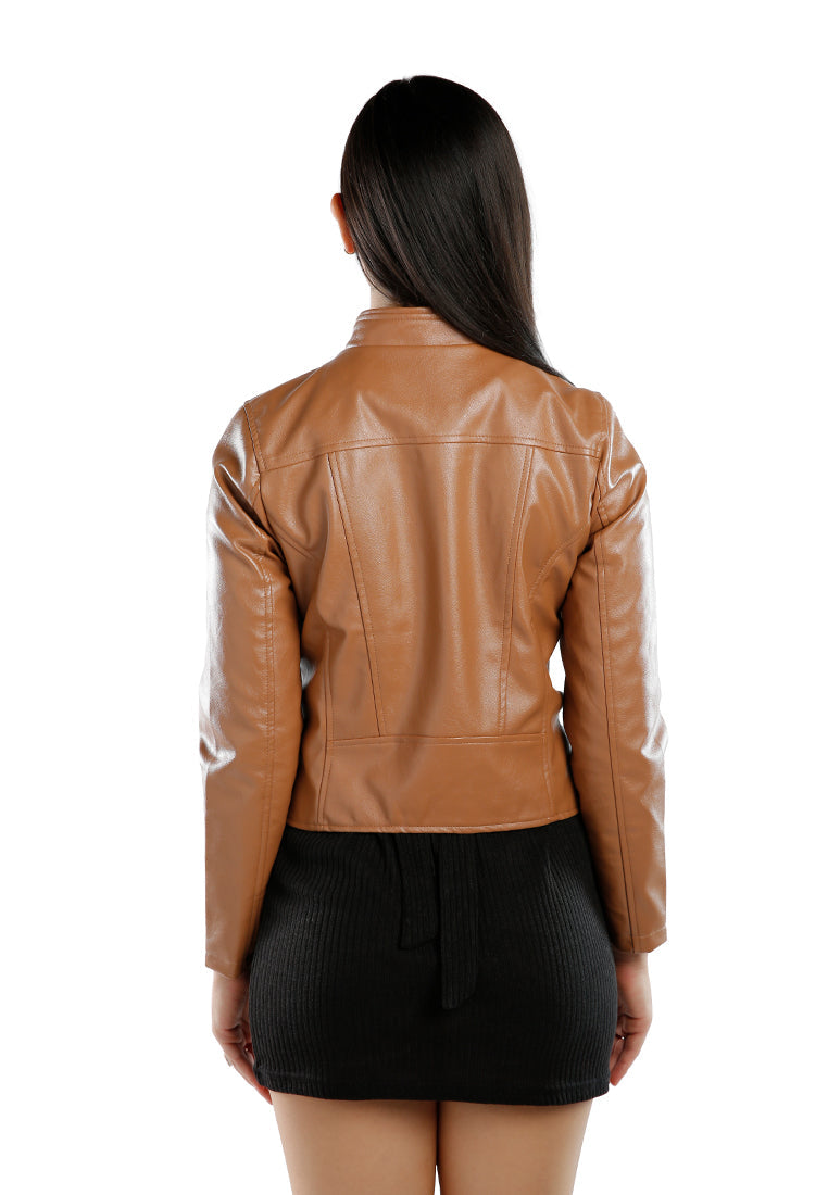 Faux Leather Biker Jacket