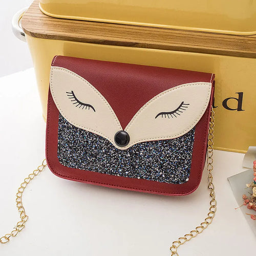 Elegant Fox Print Fashion Cross-Body Shoulder Bag With