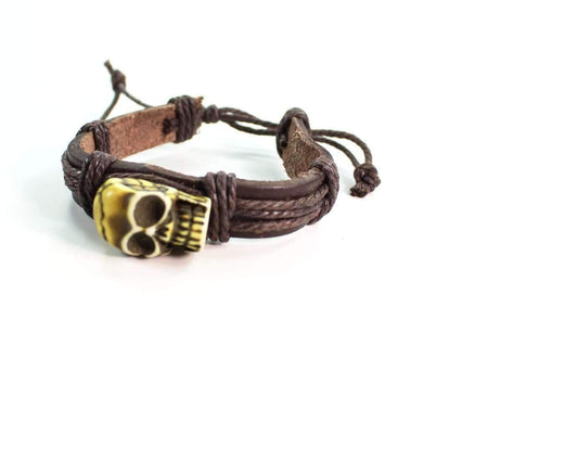 Skull Leather Bracelet