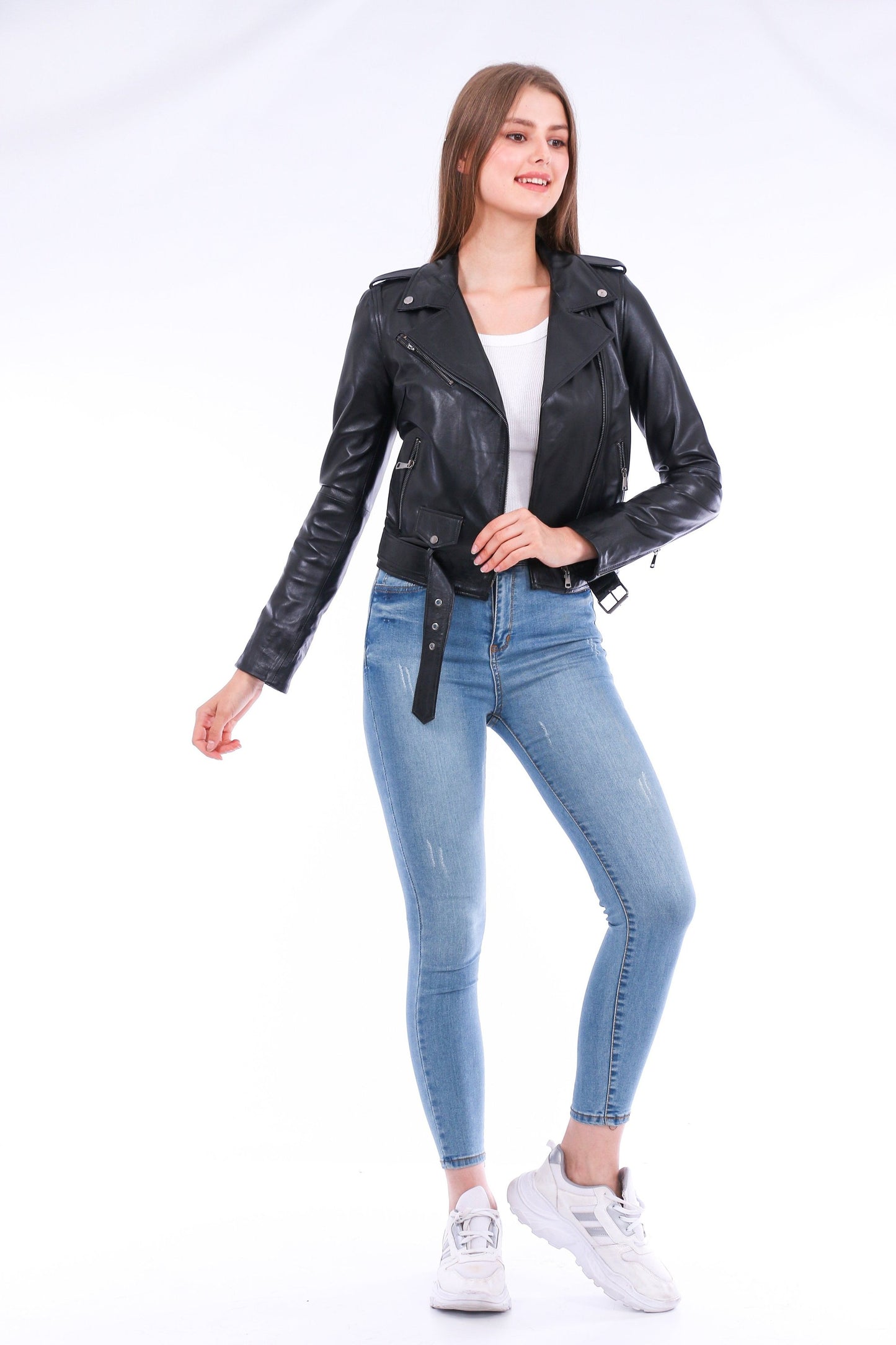 Castelli Leather Biker Jacket