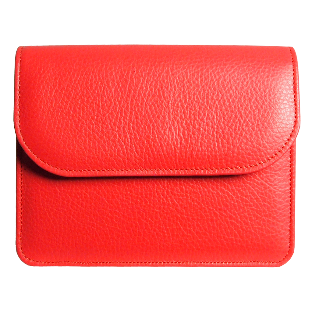 Pebbled Leather Belt Bag Coral