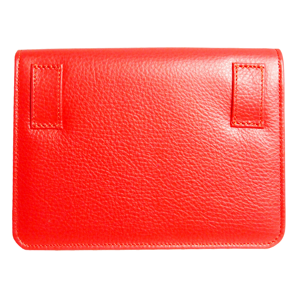 Pebbled Leather Belt Bag Coral