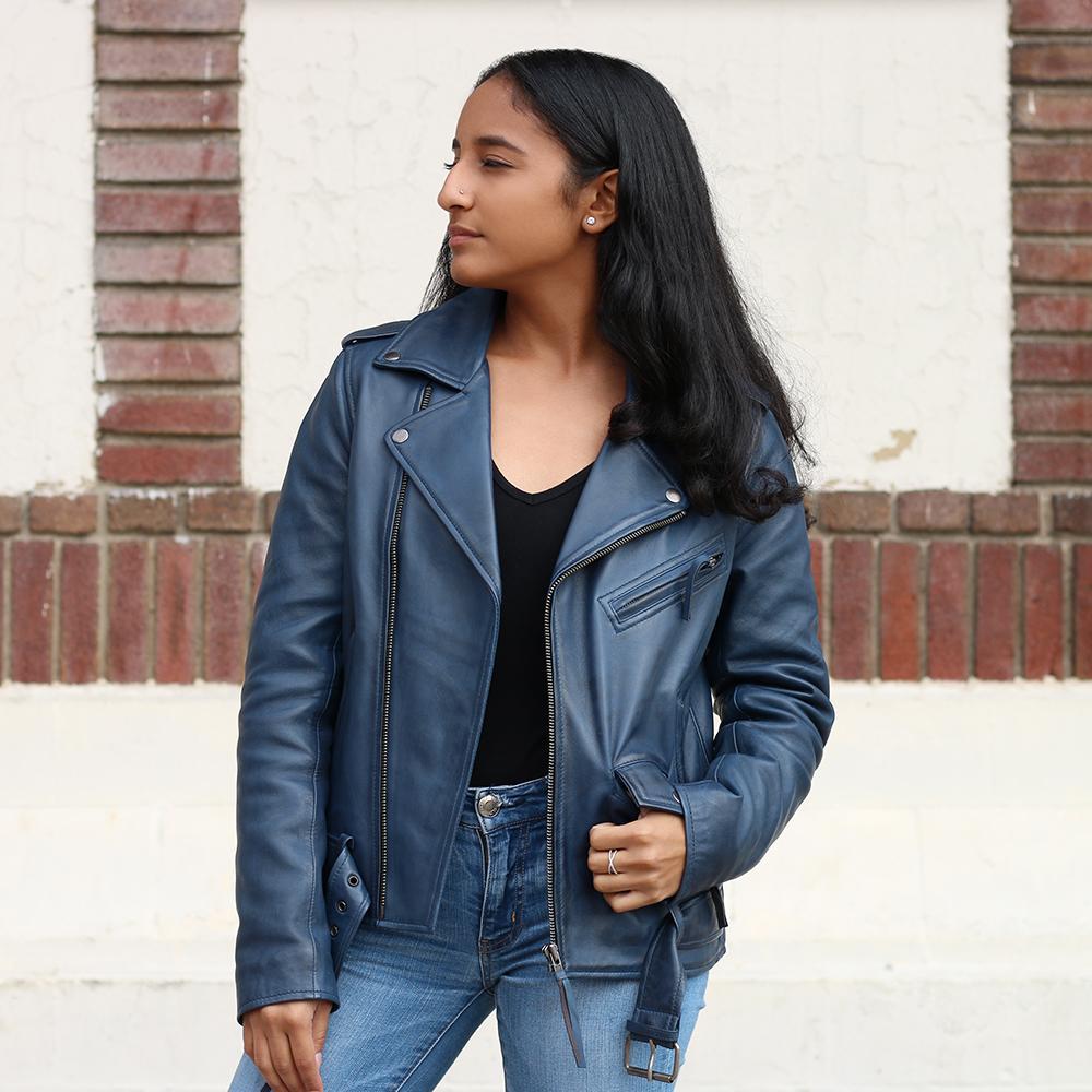 Rockstar (Blue) Women’s Biker Jacket