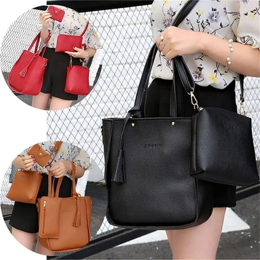 4Pcs/set Crossbody Bags Women Bag Set Pattern Leather Shoulder Bags