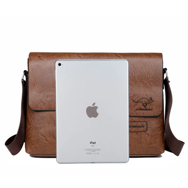 Men Shoulder Bag For IPAD Leather Business Handbag Men Messenger Bag