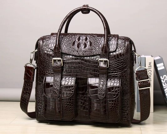 100% Alligator Leather Laptop/Briefcase Handbag