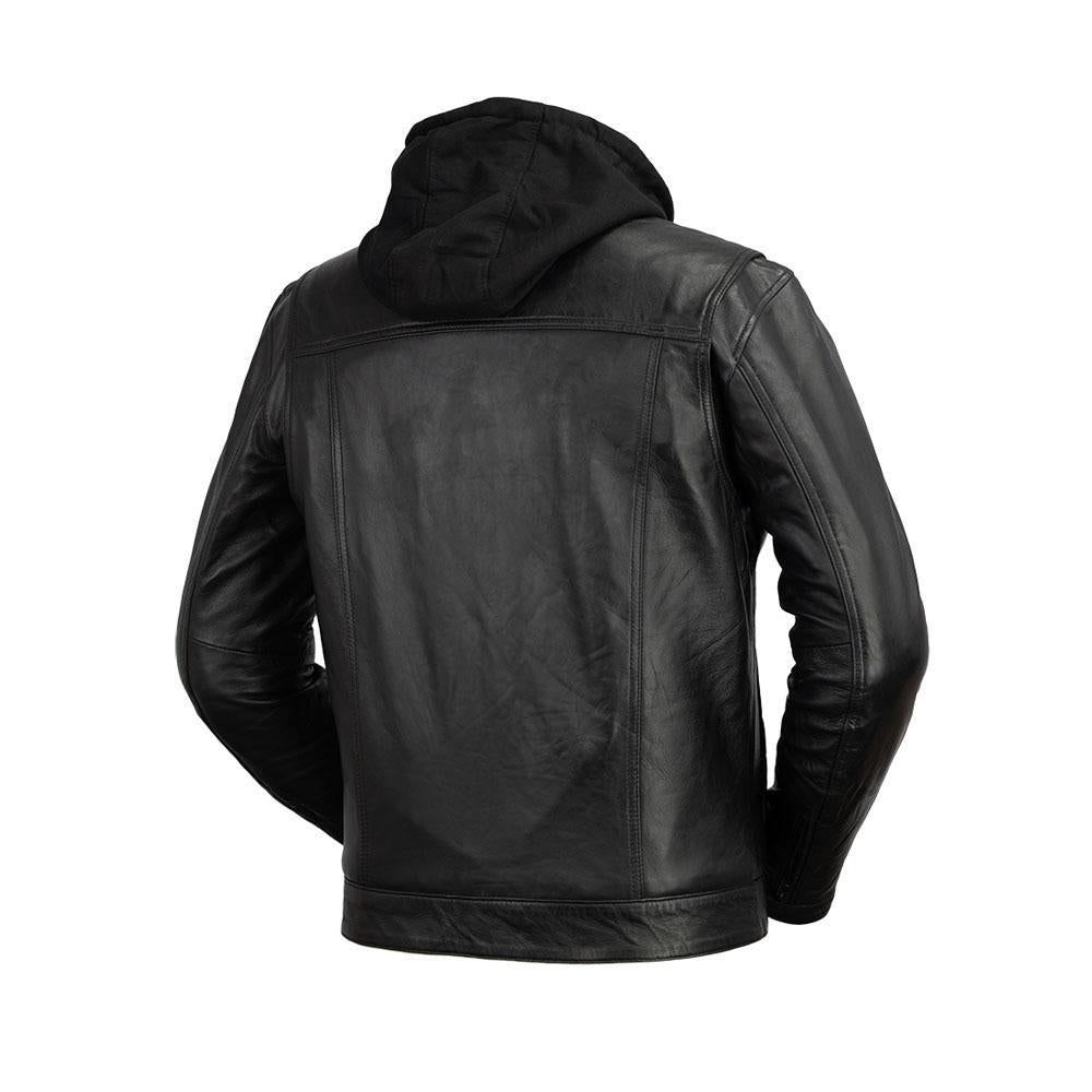 Axel - Mens's Hooded Leather Jacket