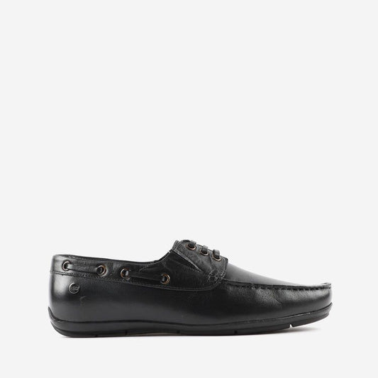 Men Loafer Lace-up Design Shoes (Size-9) (Color-BLACK)