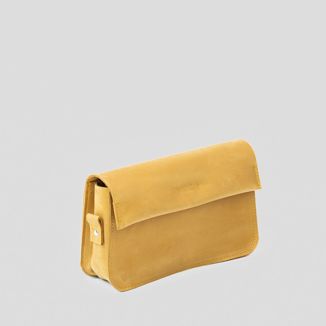 Classy Leather Shoulder Bag (Yellow)