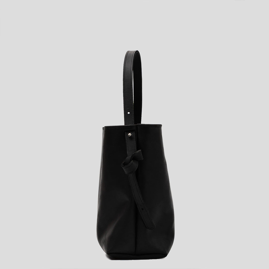 Leather Shopper Bag (Black)